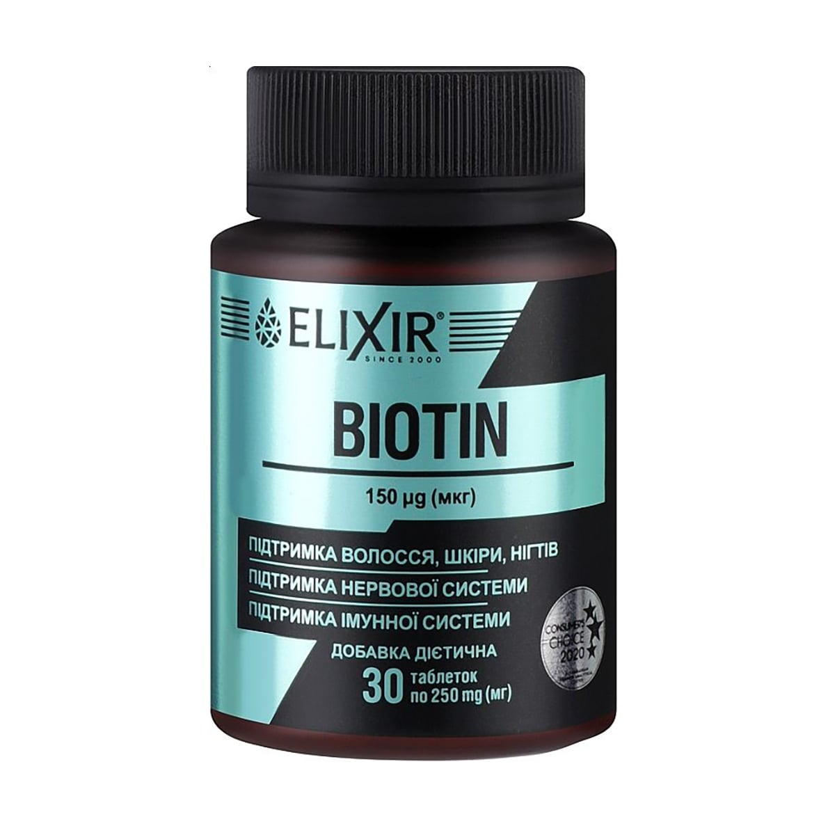 Біотин Еліксір Biotin, 30 таблеток