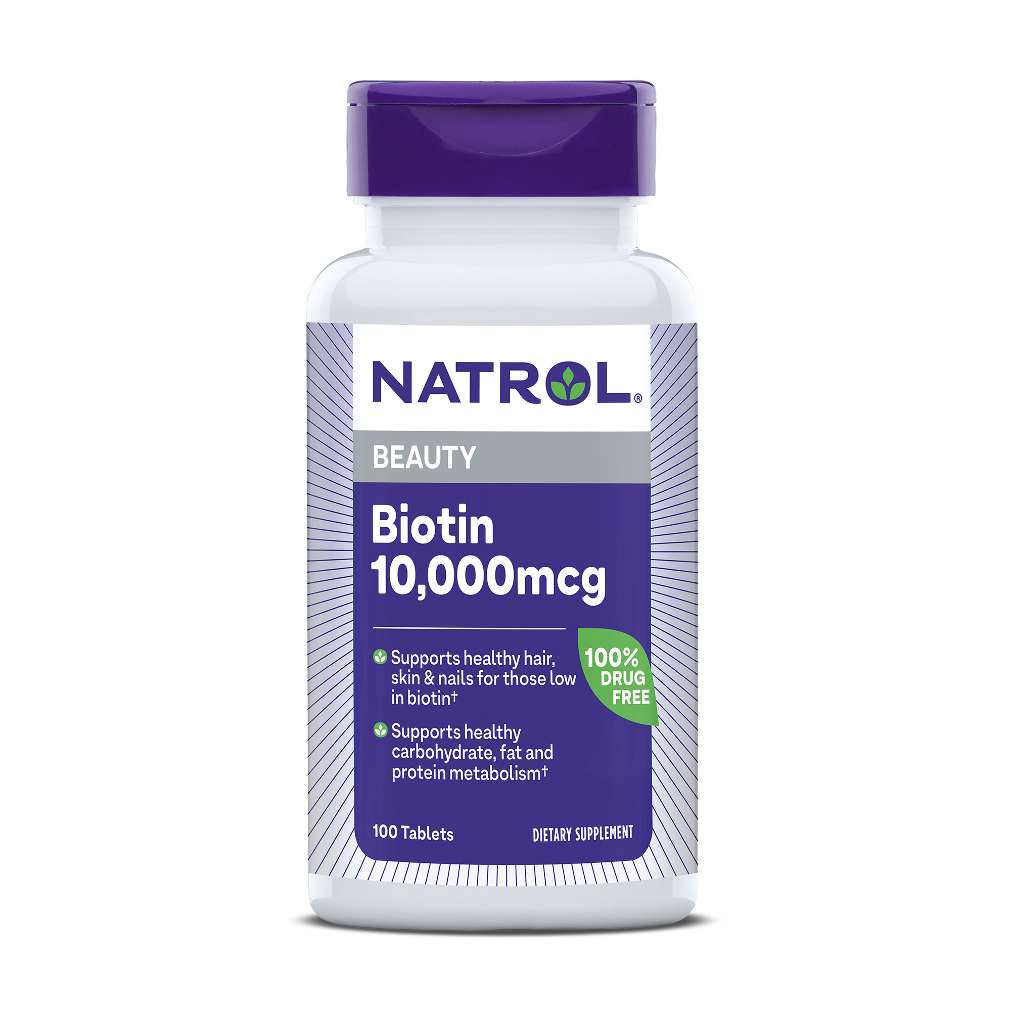 Біотин Natrol Biotin 10000 мкг, 100 таблеток